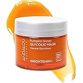 Andalou Naturals Pumpkin Honey Glycolic Mask (NEW FORMULA) - Exfoliating Face Mask with Glycolic Acid, Vitamin C for a Radiant Glow - Gentle Exfoliant Removes Dirt & Dry Skin Cells - 1.7 fl oz