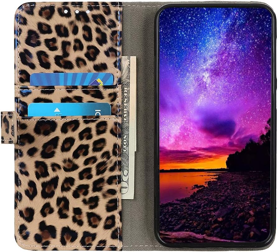 BaiFu Wallet Case for Samsung Galaxy A51 5G Flip Case Leather Wallet Card Cover Compatible with Samsung Galaxy A51 5G (Leopard print) - Image 3