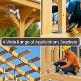OMIDEAS 10x Galvanised Angle Brackets 50x50x35mm Heavy Duty Corner Joiner view 8