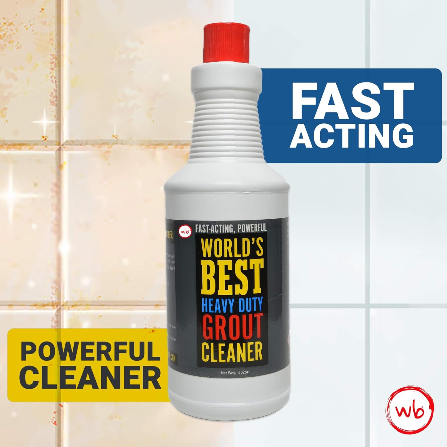IT REALLY WORKS! World's Best Heavy Duty Grout Cleaner - Easy and Safe To Use on Ceramic and Porcelain Tile - Destroys Dirt and Grime With Ease - Safe For Colored Grout: Health & Personal Care