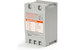 YMYP Single Phase to 3 Phase Converter - 10HP 30A 220V, Digital Phase Shifter for Residential and Light Commercial Use, 220V-240V Input/Output (One Converter for One Motor Only)