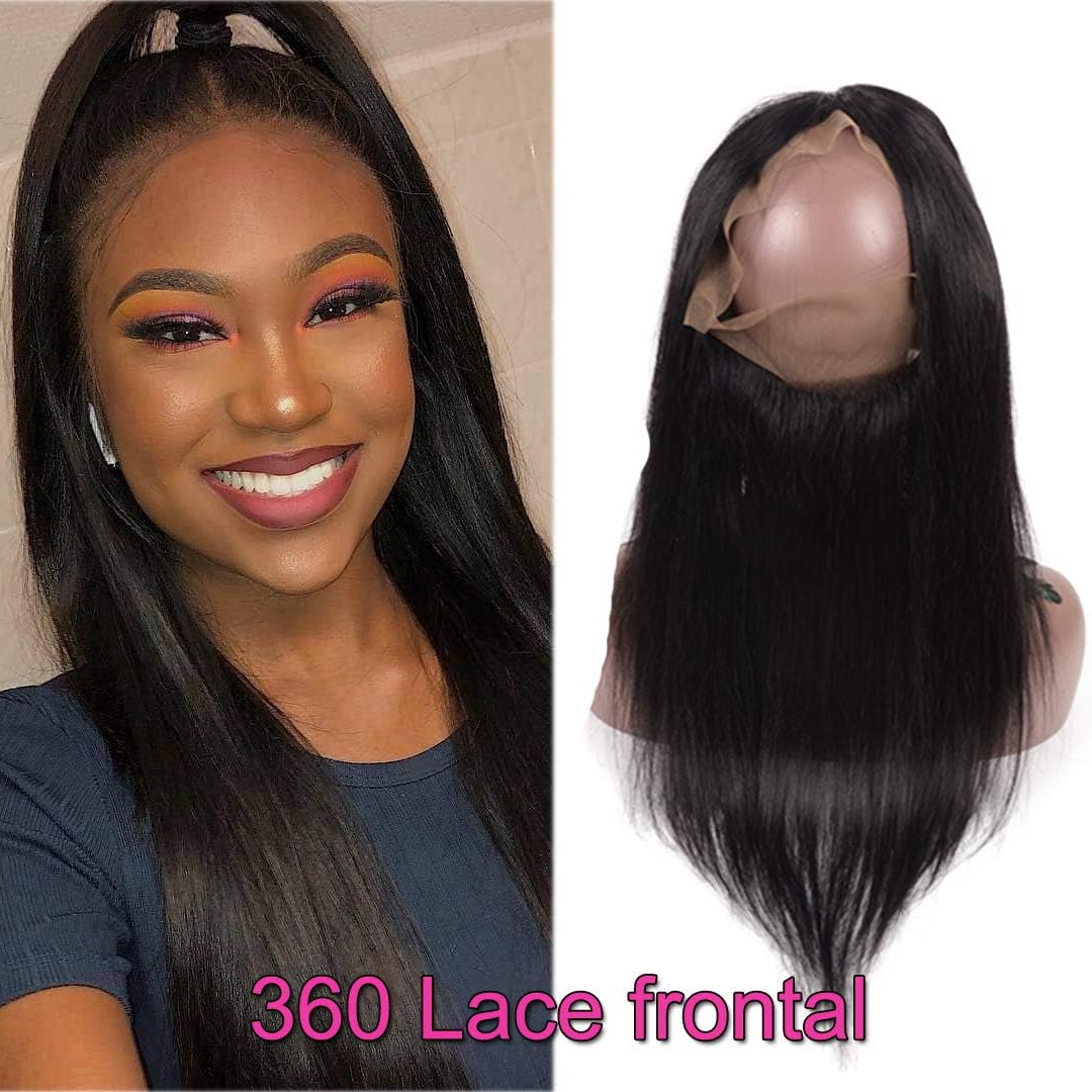 8A brazilian hair body wave bundles with 360 closure