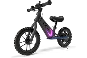 Elecorange Balance Electric Scooter for Kids Ages 2-9, 2025 Upgraded, Long Range, Friendly Thumb Throttle, Solid Wide Light Up Deck & Wheels, Adjustable Height, 5Mph Safe Limit, 60min Riding, Foldable