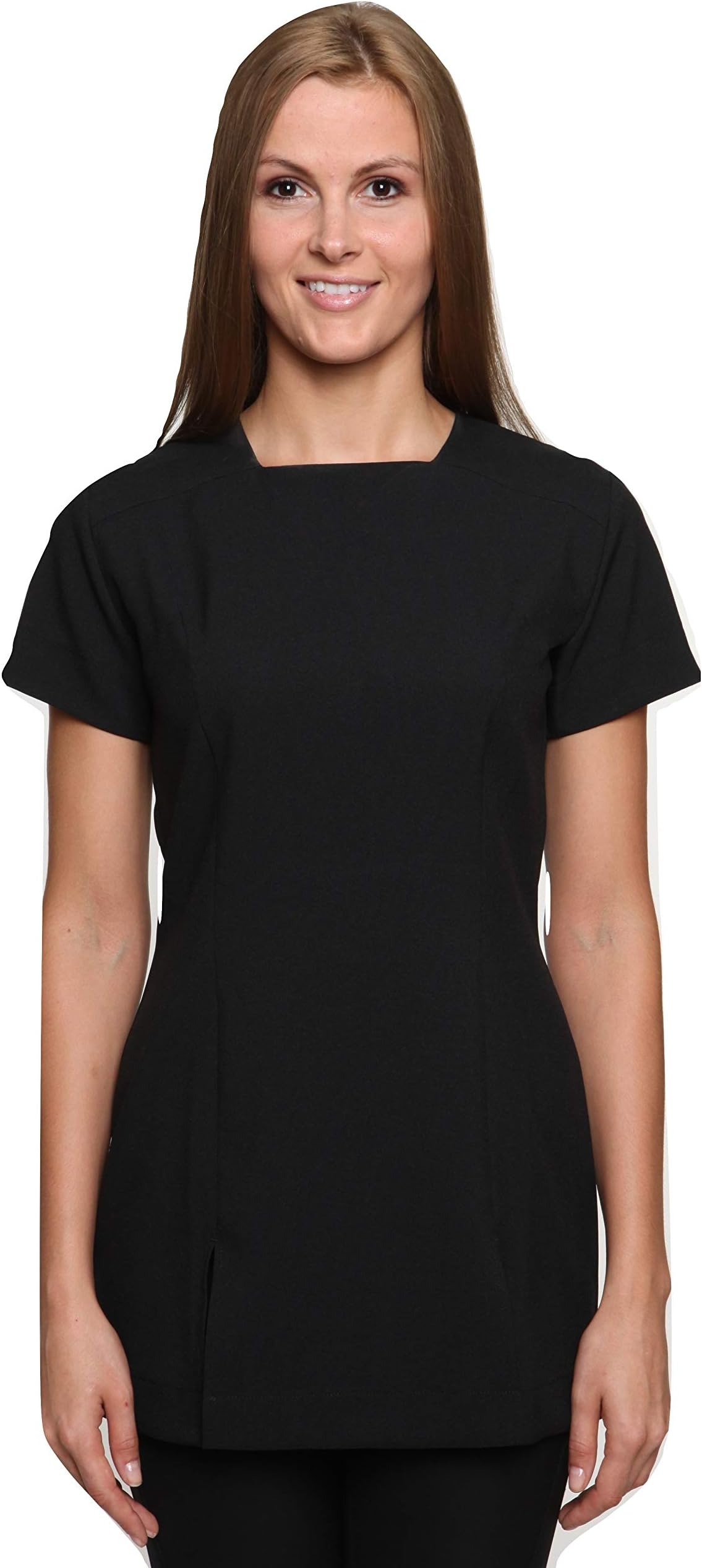 Women's Kallista Wear Hairdressing Spa Massage Tunic Uniform 6 Black