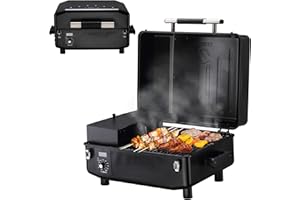 Z GRILLS 200A Table Top Wood Pellet Grill, Pellet Smoker with PID V2.1 Controller, Meat Probes, 202 sq.in Cooking Area, Fit for RVs, Road Trips & Apartments
