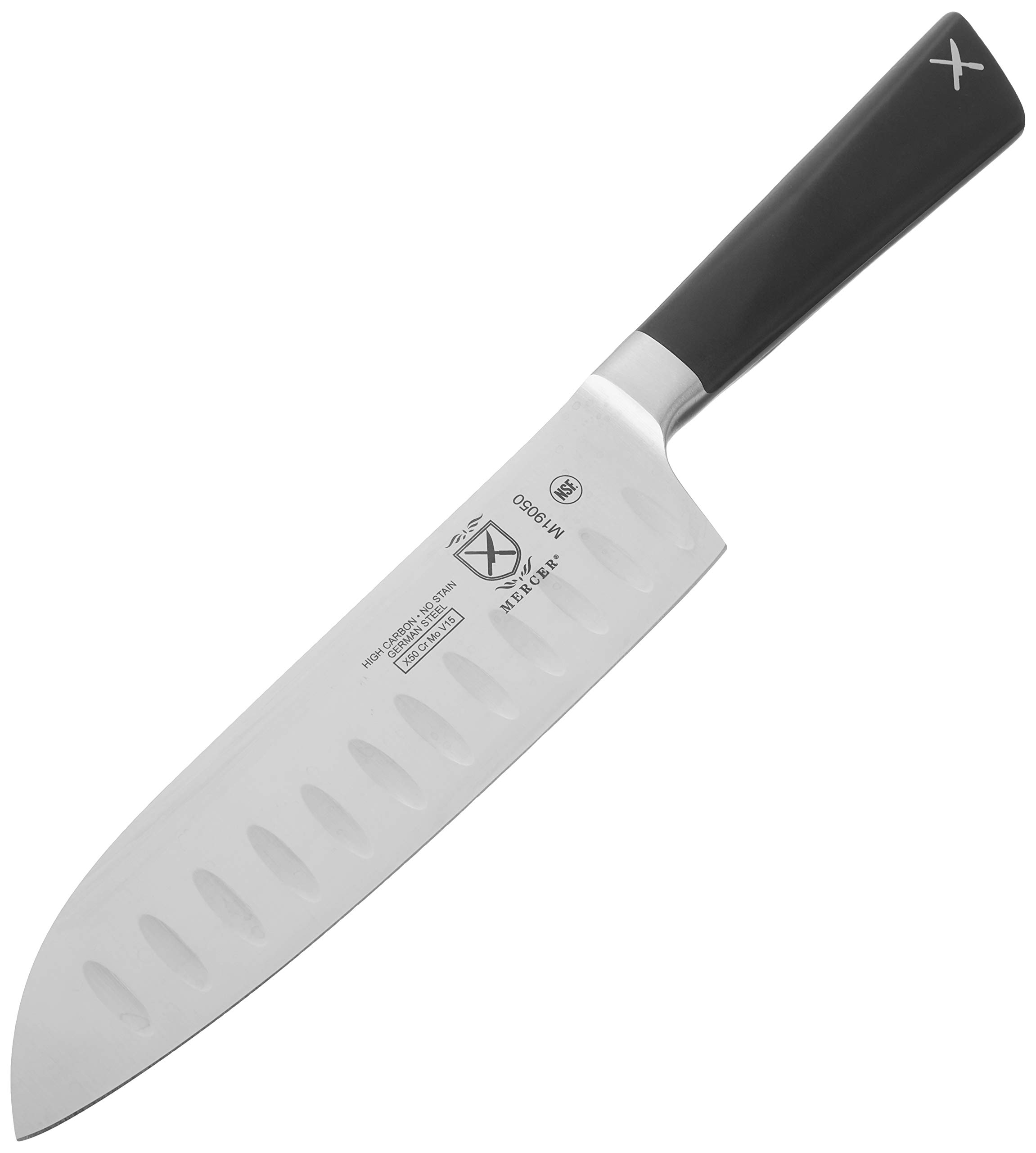 Mercer Culinary M19050 Zum Santoku Knife, Stainless Steel, 9.7 x 2.5 x 35.3 cm