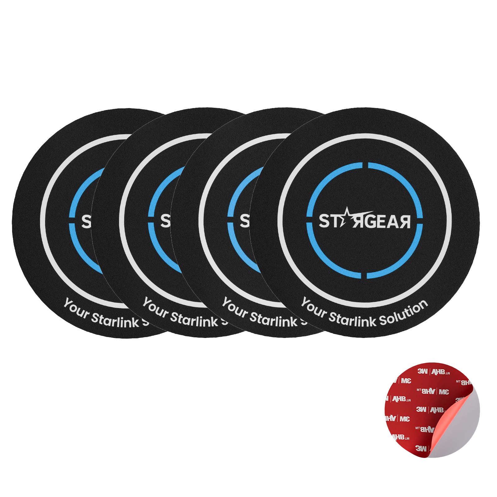 Photo 1 of 4PCS Starlink Mini/Gen 3 Magnetic Mount Plates, Adhesive Metal Plate Magnetic Pads for Satellite Dish Magnetic Car Mount, Starlink Mounting Accessory for Car Truck SUV Aluminum/Glass Cab Roof