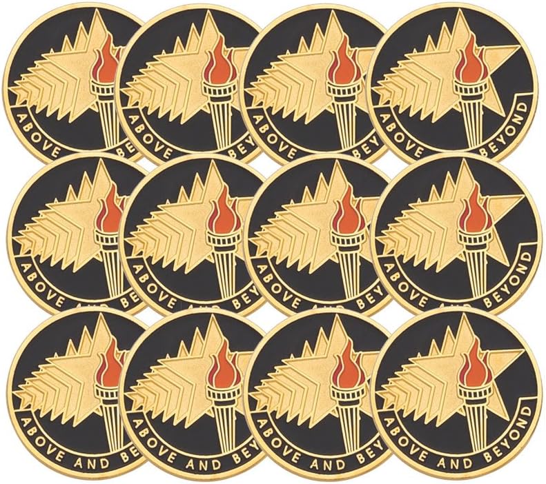 SHOP AWARDS AND GIFTS Student, Volunteer, Employee, Award Lapel Pins Appreciation Reward, 1 Inch Above and Beyond, Pack of 12