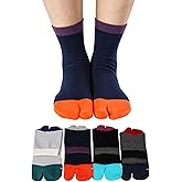 Men's Tabi Socks Flip Flop Split Toe Big Toe Cotton Athletic 4 Pack 6 Pack