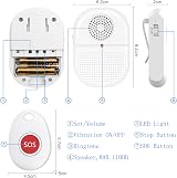 DAYTECH Personal Alarm Elderly Wireless Pager Vibration Caregiver Emergency view 6