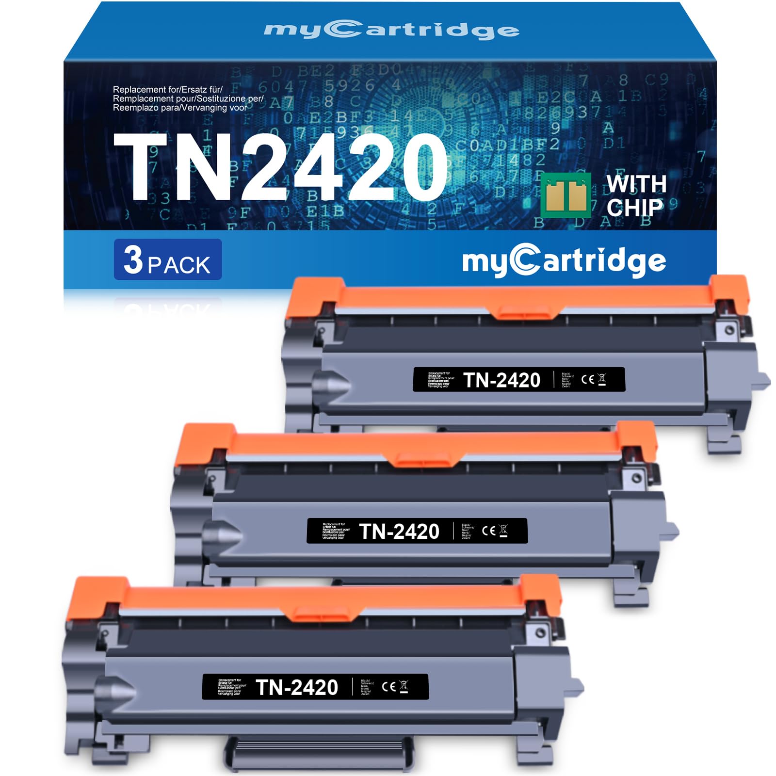 MyCartridge TN-2420 Toner Compatible with Brother TN2420 TN2410 for Brother MFC-L2710dw HL-L2350dw MFC-L2710dn DCP-L2530DW MFC-L2750dw HL-L2375dw DCP-L2510d HL-L2370dn