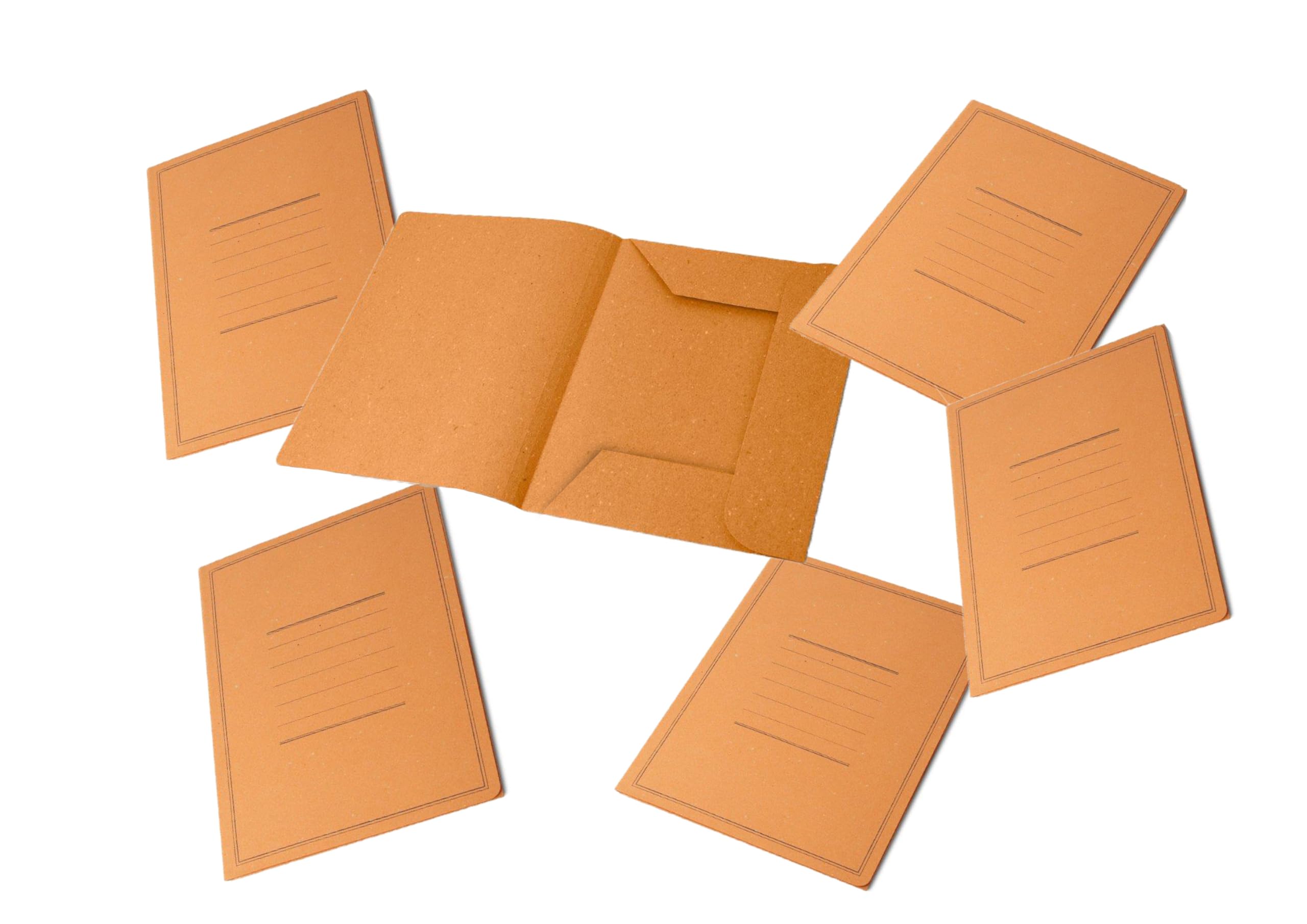 Pigna 0221801AR Pack of 50 Folder with 3 Tabs with Imprint Orange