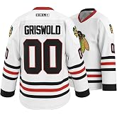 GHOSTWEAR Griswold #00 Movie Hockey Jersey &ndash; Stitched Letters and Numbers Authentic Fabs Apparel S-5XL