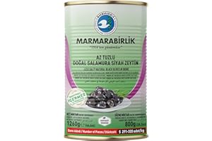 MARMARABIRLIK Turkish Black Olives (Less Salted) 800g