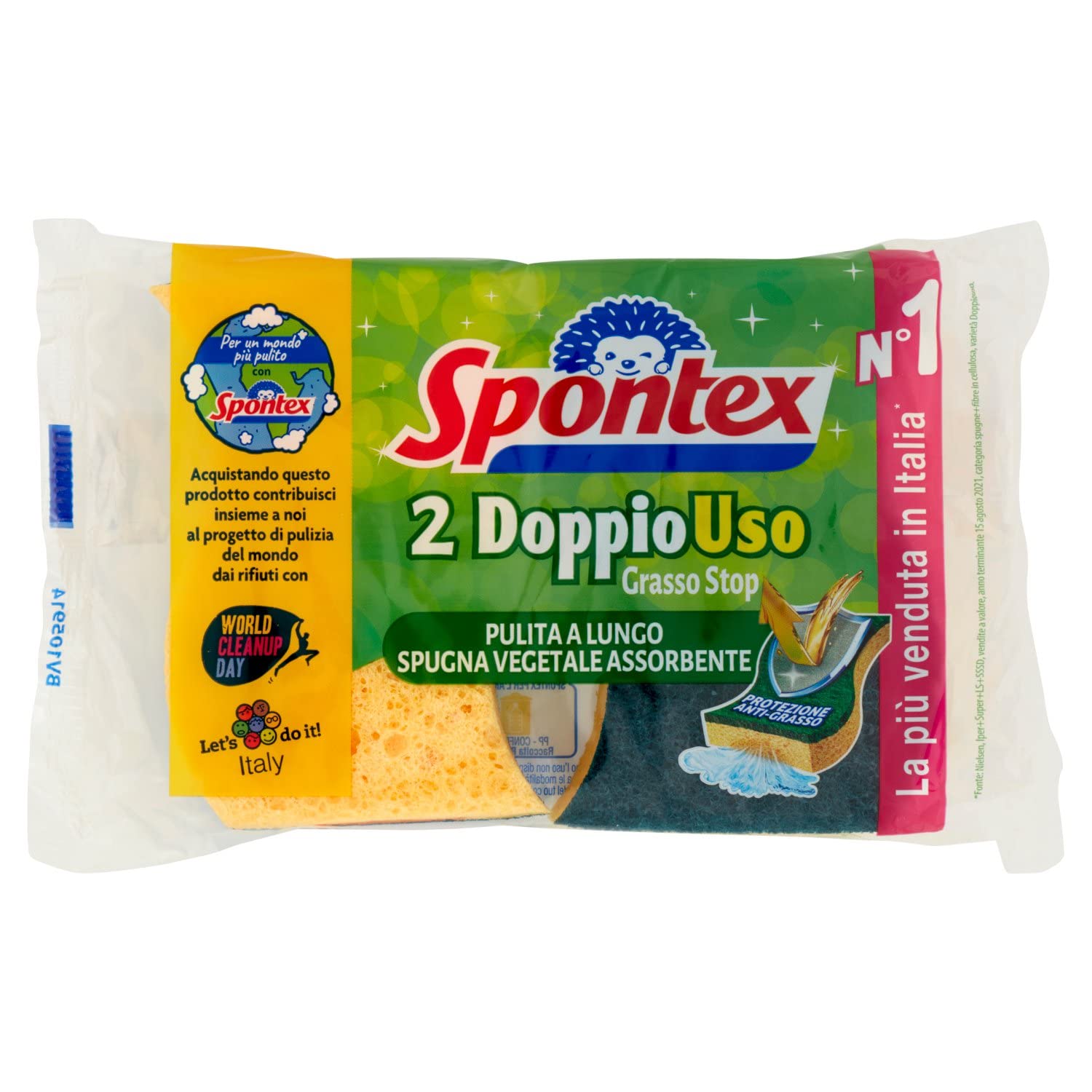 SPONTEX Double-USE Foam 2 CUES ,2count (Pack of 1)