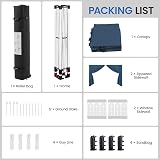 Yaheetech Pop-Up Gazebo 3x3 with 4 Removable Side Panels Navy Blue view 7