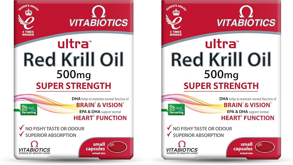 Vitabiotics Ultra Red Krill Oil 500 mg 30 Capsules Pack of 2