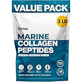 Fernes Marine Collagen Peptides for Women Men (3LB) Fish Type I Flavorless & Odorless Easy-Mix Hydrolyzed Protein Joint Hair Skin Wound Healing & Nail Support Gluten-Free Non-GMO Keto Paleo Kosher