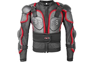 Kids Motorcycle Jacket-Dirt Bike Gear for MTB ATV,Motocross Armor Jacket,Chest Back Eblow Protection for SkateBoard Skating