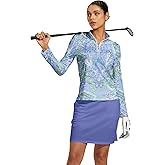 Golf Shirts for Woman UPF 50+ Sun Protection Quick Dry Lightweight Long Sleeve Polo Shirts for Woman Rash Guard