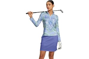 ACEGOLFS Golf Shirts for Woman UPF 50+ Sun Protection Quick Dry Lightweight Long Sleeve Polo Shirts for Woman Rash Guard