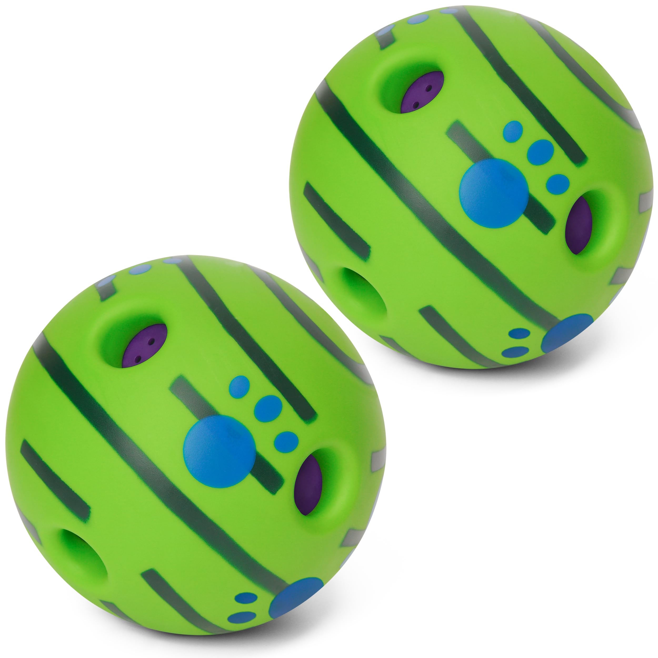 Yifugad Interactive Giggle Ball for Dog Squeaky Toy Keep Your Dog Happy All Day, Ball Toys for Large, Medium and Small Pet Cat Relieve Anxiety and Boredom (14cm, Green 2Pack) — image 1