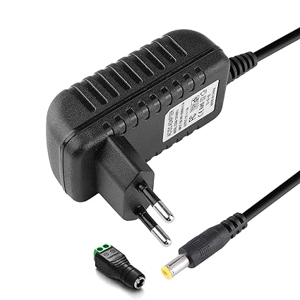 EFISH DC-Netzteil 12V 1A,AC 100-240V bis DC 12V Netzkabel tragbares Ladegerät für LED-Streifen,CCTV-Kamera,Cisco-Router,Yamah