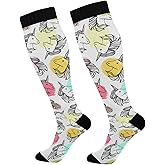 Wusikd Cow Milk Compression Socks for Women and Men Circulation Cow Print Long Socks for Athletic Running 2