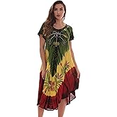 Riviera Sun Rasta Short Sleeve Umbrella Dresses for Women