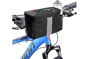 MATTISAM Bike Handlebar Bag - Front Basket with Bike Phone Mount, Bicycle Cooler Pouch Pack for Kids Girls Boys Men Women