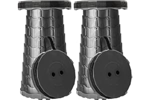 NUMANU 1st-Gen Economy Collapsible Stool 2-Pack - Retractable Foldable Seat Portable Collapsible Chair Small Folding Seats for Fishing, Hiking Tours, BBQ, Parties, Outdoors.