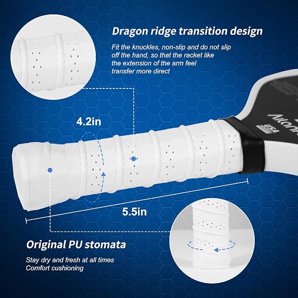 AILANFEI PICKLEBALL PADDLES SET, T700 CARBON FIBER PICKLEBALL PADDLES, A LIGHTWEIGHT PICKLEBALL PADDLE SUITABLE FOR INTERMEDIATE AND PROFESSIONAL PLAYERS (WHITE)