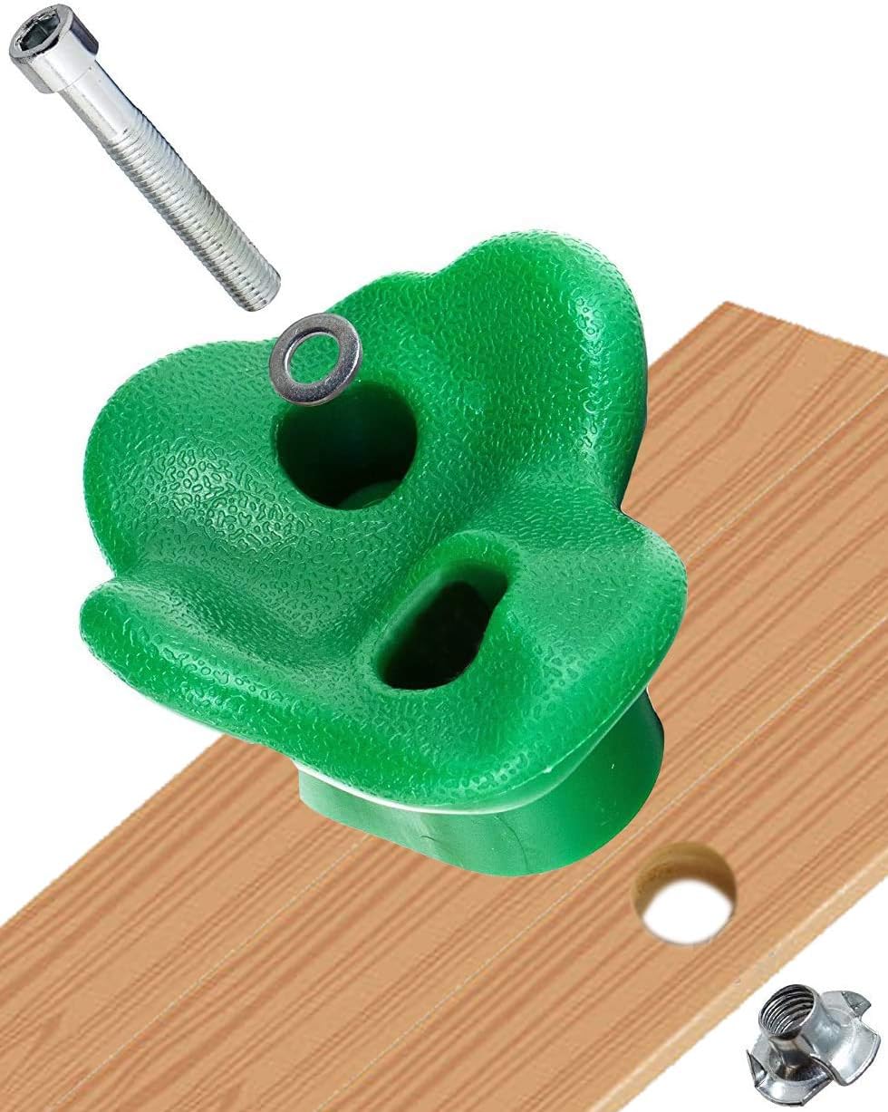 KINSPORY 10Pc Colourful Pig Nose Shape Children Rock Climbing Holds Indoor Outdoor Kids Playground Build with Two Blue Handles - Mounting Hardware Kit Included: Sports & Outdoors