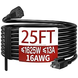 Skrizcable 16/3 25 Ft Indoor Black Extension