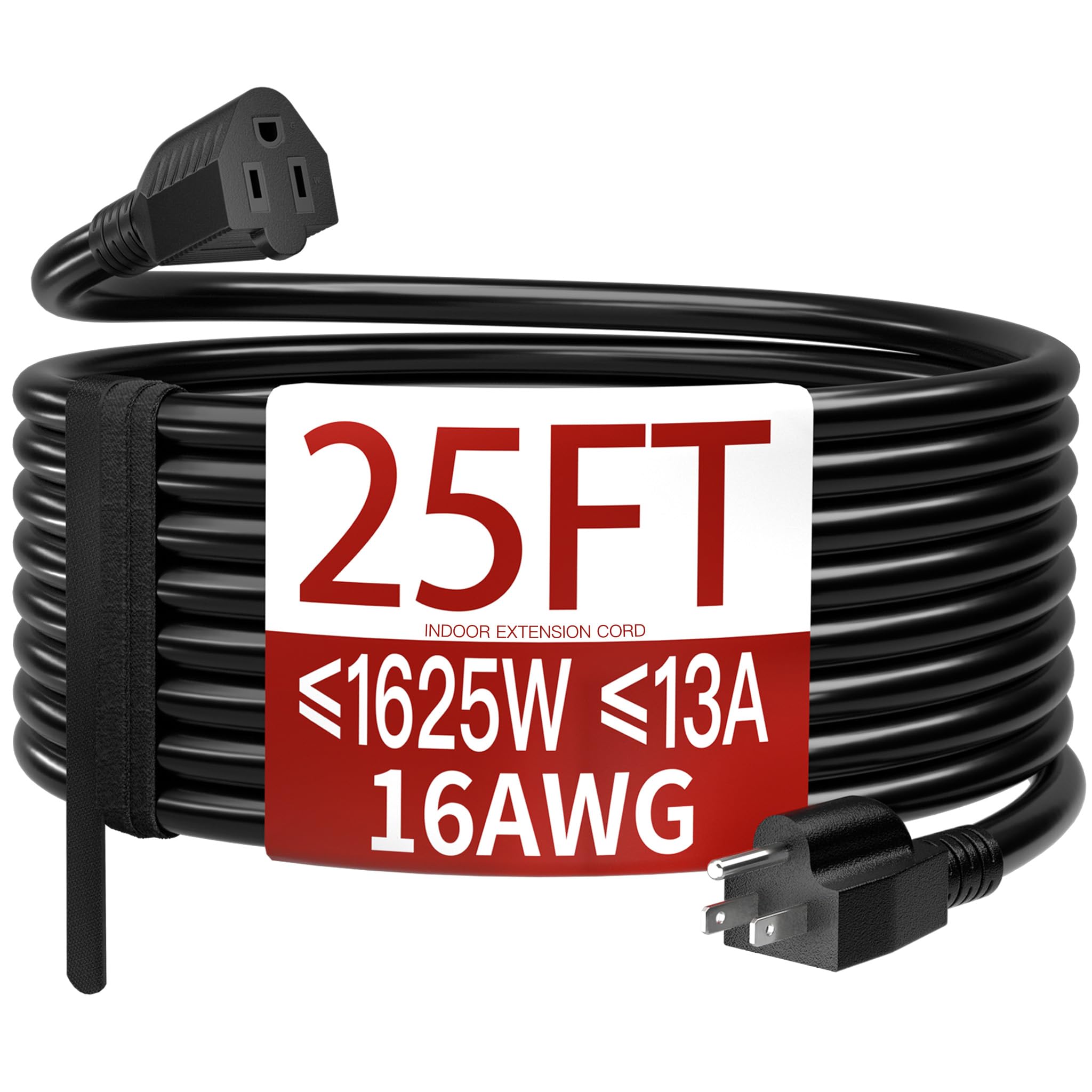 Skrizcable 16/3 25 Ft Indoor Black Extension