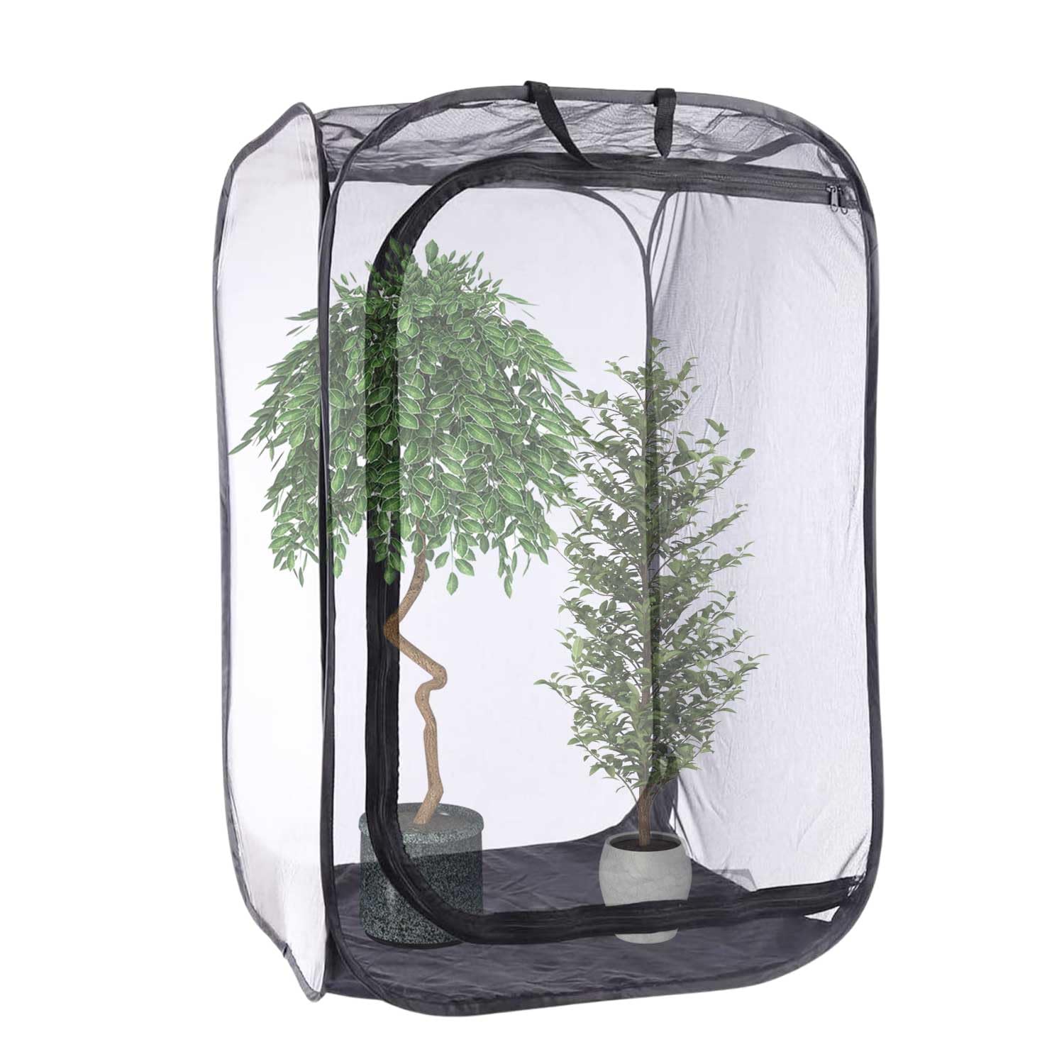 Photo 1 of 36" Mesh Plant Enclosure Pop-Up Plant Protection Tent, 24”x 24”x 36” Mesh Plant Cover Grow Tent Plant Cover for Fruit, Vegetables, Pests, Bird and Pest Protection Guard for Flowers and Herbs (Black)