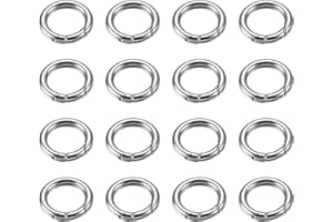 Ekunbuy Spring O Rings, Zinc Alloy Round Metal Split Rings Small Clamp Clasp Keyring Buckle for Bag Purse Handbag Strap Craft