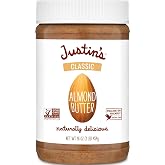Justin's Classic Almond Butter, Only Two Ingredients, No Stir, Gluten-free, Non-GMO, Keto-friendly, Responsibly Sourced, 16 O