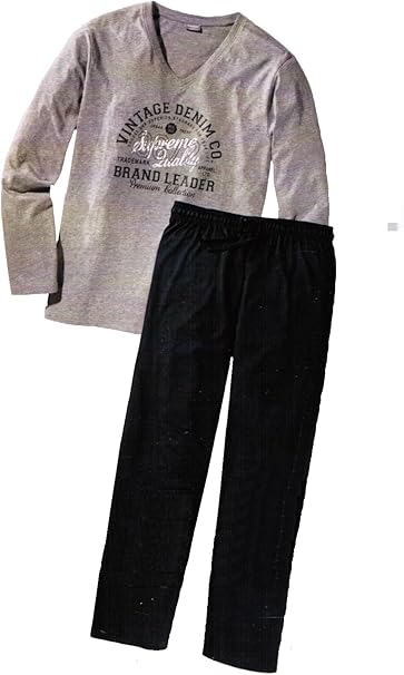 Herren Schlafanzug Pyjama Xl 56 58 Amazon De Bekleidung