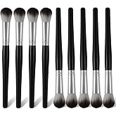 Giantree 9 PCS Mop Brush for Acrylic Painting, Oval Blending Brush for Acrylic Painting, Mop Brushes Watercolor with Short Plastics Handle for Watercolor Gouache Face Oil Paintings (Black)