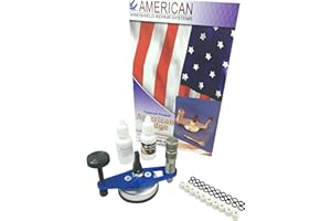 Windshield Repair Bridge by American - Professional Rock Chip System - 1 Repair Resin 1 Pit Filler 1 Seal Set - Stainless Ste