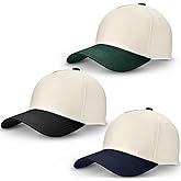 Hercicy Vintage Two Tone Trucker Hat Blank Snapback Hat Retro Adjustable Baseball Cap Plain Minimalist Unisex for Men Women