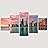 SIGNWIN Framed Canvas Wall Art Chicago Downtown Beautiful Sunrise with Water Reflections Coastal Ocean Modern Art Contemporary Panoramic Relax/Calm for Living Room, Bedroom, Office - 60"x32"