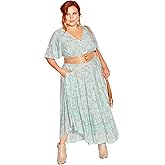 City Chic Women's Plus Size Spirited Floral Maxi Dress