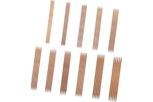 Generic Set of 11 Smooth Bamboo Double Pointed Knitting Needles for Hours of Comfortable Knitting - Ideal for DIY Lovers, Beg