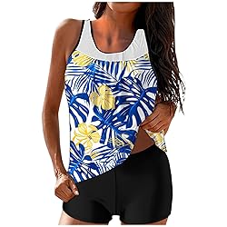 Tankini Swimsuits for Women Tummy Control Blouson