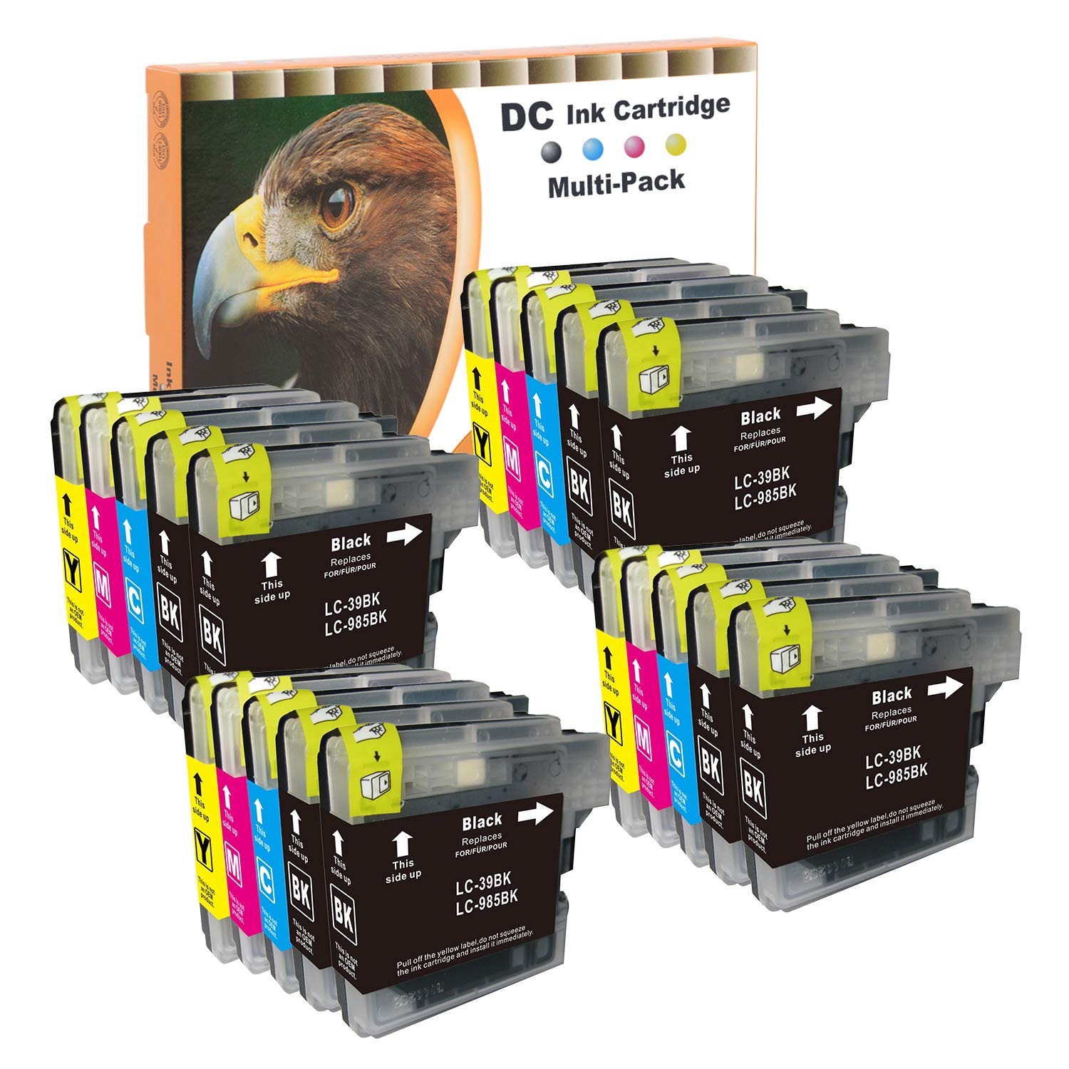 D&C Compatible Ink Cartridge Replacement for Brother LC985 LC-985 LC-39 LC-975 for Brother DCP-J125 DCP-J140W DCP-J315W DCP-J515W MFC-J220 MFC-J265W MFC-J410 MFC-J415W (20-Pack)