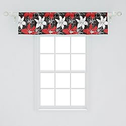 Ambesonne Floral Window Valance, Bedding Plants