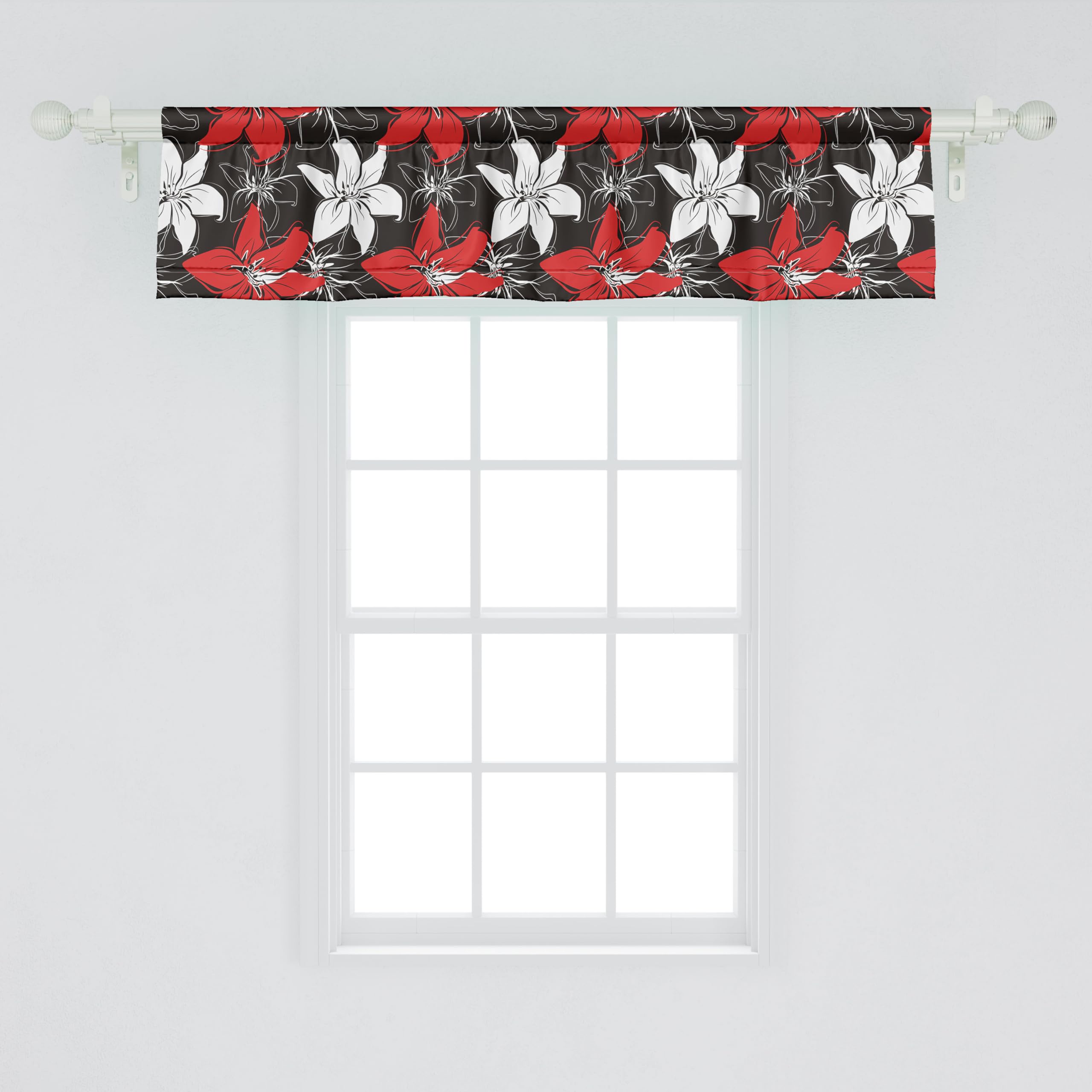 Ambesonne Floral Window Valance, Bedding Plants