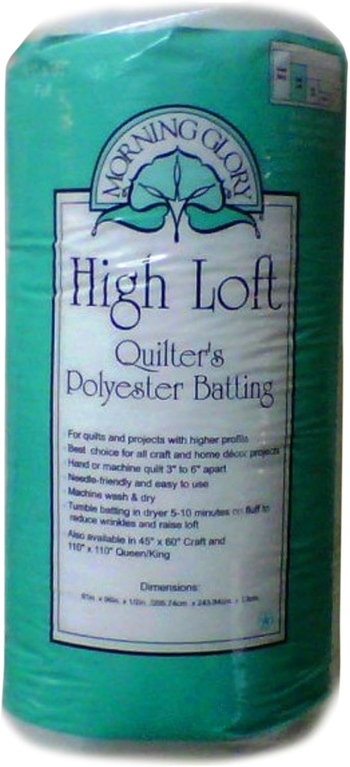 Morning Glory High Loft Quilt Batting, 81 by 96Inch, Pack of 4